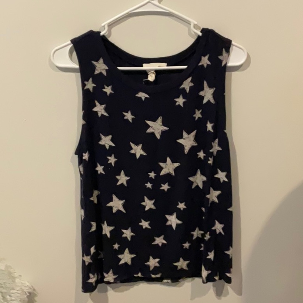 American Stars Tank Top, Navy & White
